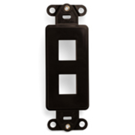 LEVITON 2-Port Mounting Strap Unloaded, Decora Style Quickport, Brown 41642-B